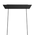 Lubų dangtelis XXL metalinis, 67.5 x 22.5 cm, juodas, 2 centrinės ir 6 šoninės angos