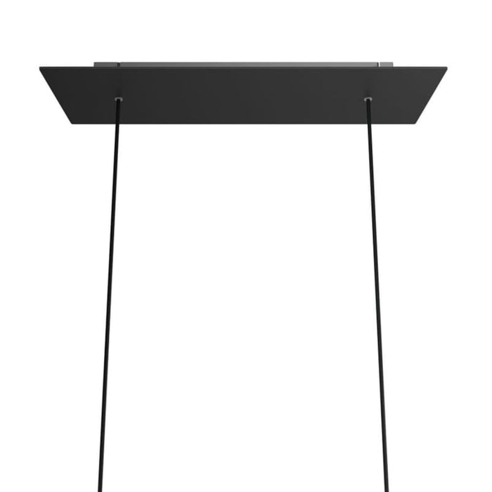 Lubų dangtelis XXL metalinis, 67.5 x 22.5 cm, juodas, 2 centrinės ir 6 šoninės angos