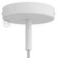 Lubų dangtelis metalinis ø12 cm, baltas, 1 anga, 7 cm vamzdelis