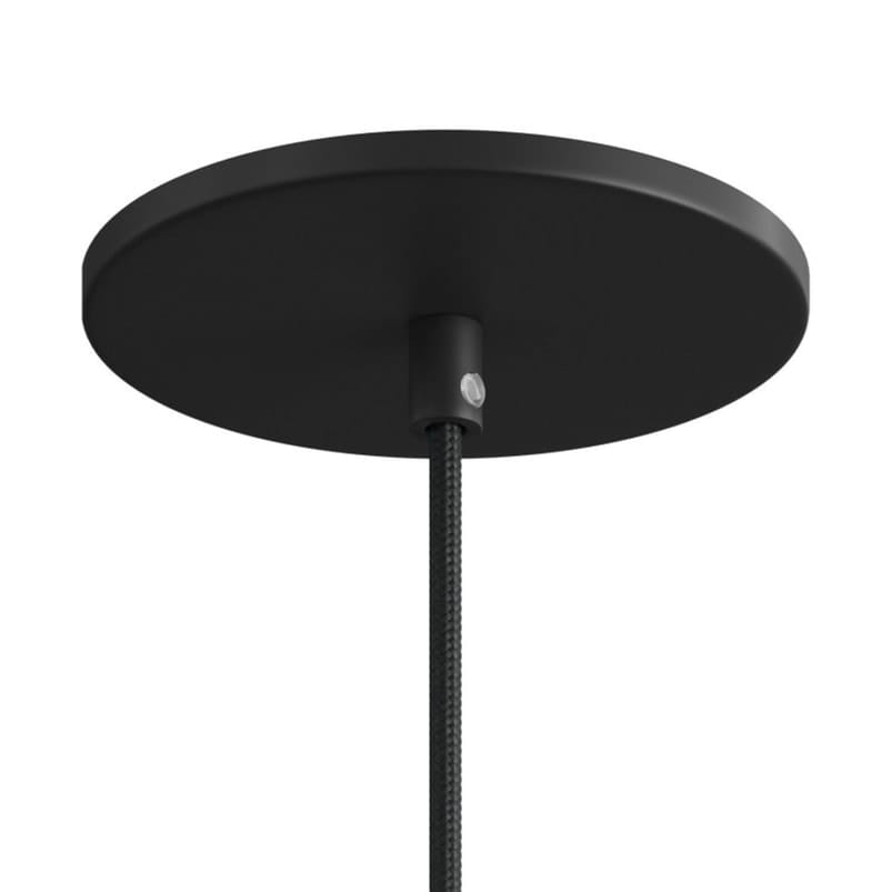 Lubų dangtelis metalinis ø12.6 cm, juodas, 1 anga