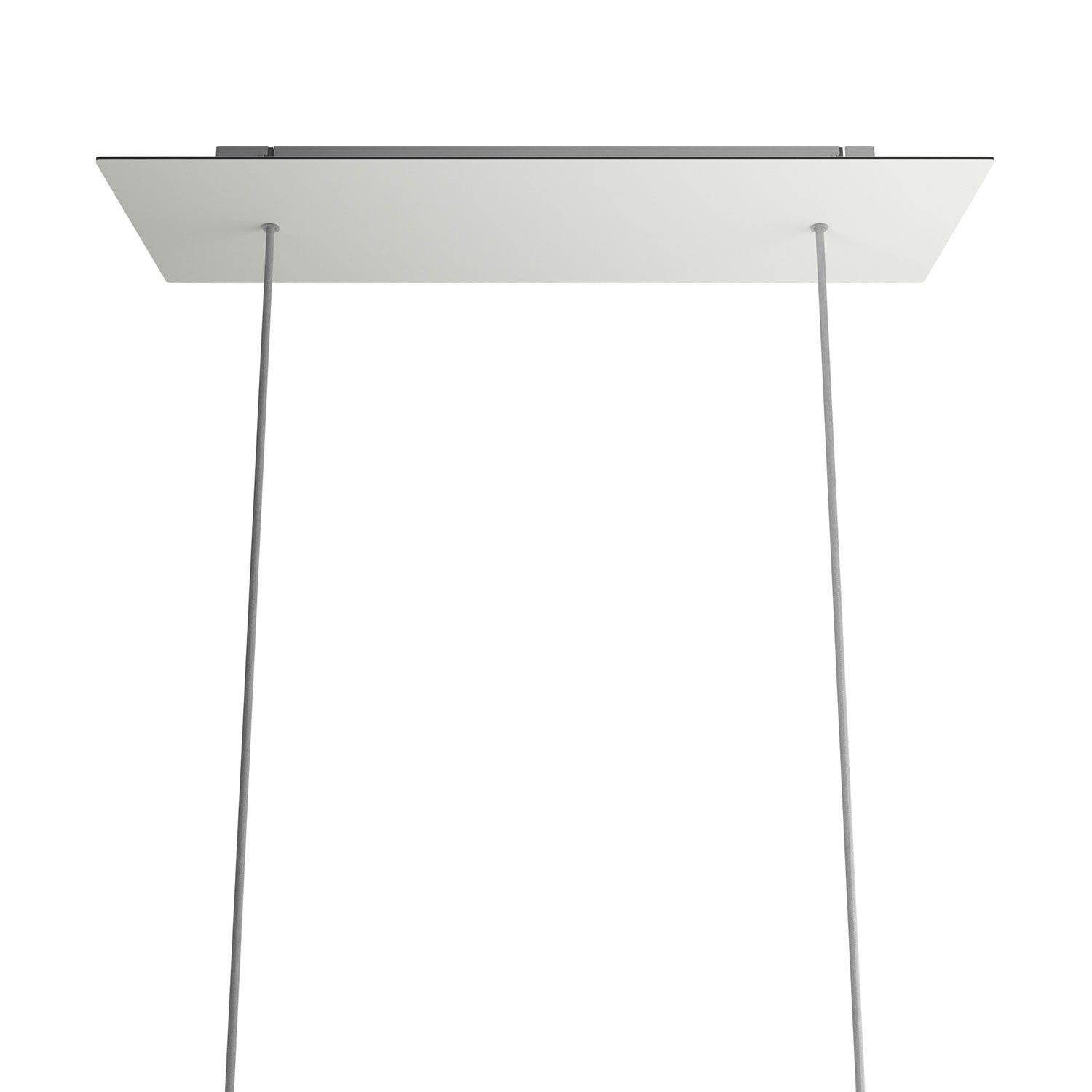 Lubų dangtelis XXL metalinis, 67.5 x 22.5 cm, baltas, 2 centrinės ir 6 šoninės angos