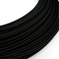Žemos įtampos tekstilinis laidas, 2 x 0,35 mm², ø3,8 mm, juodas blizgus