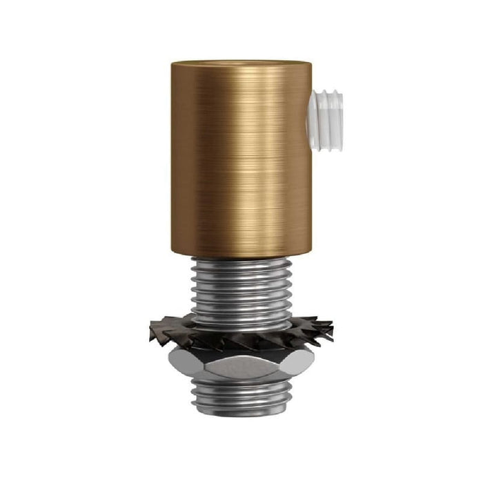 Metalinis cilindrinis laido fiksatorius M10x1, žalvario matinis