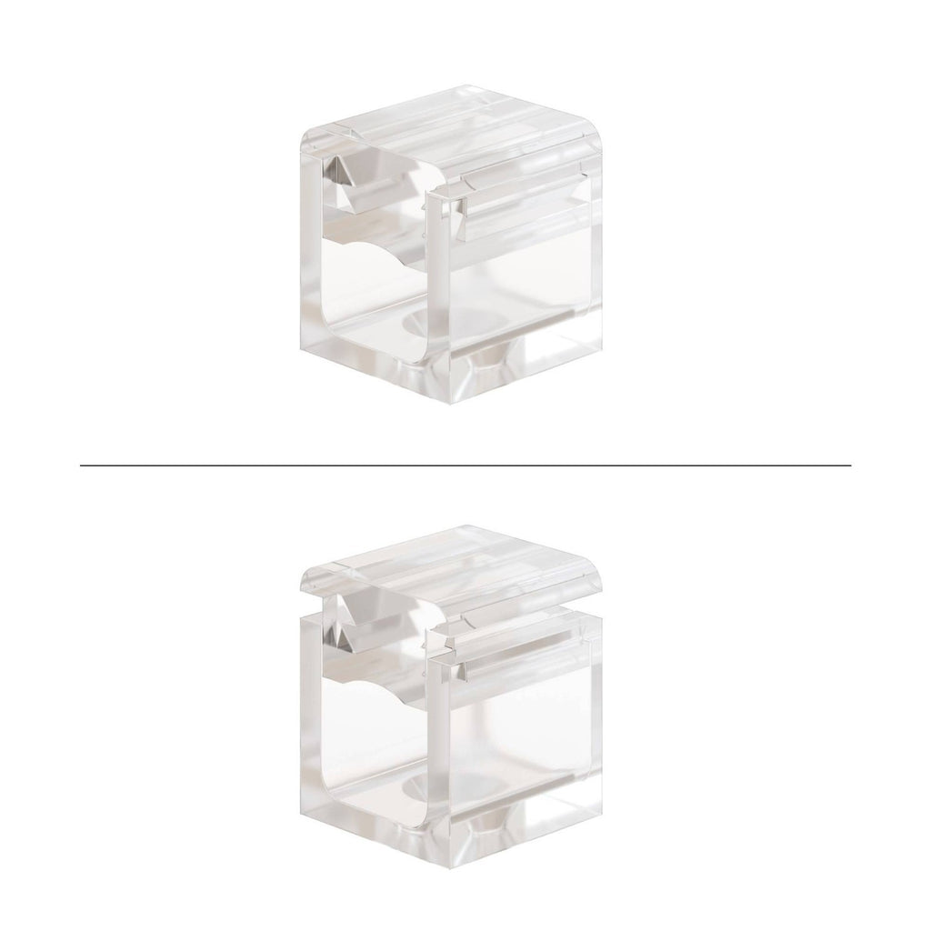 Mini laido fiksatoriai sienai ir luboms, skaidrūs – 4 vnt.